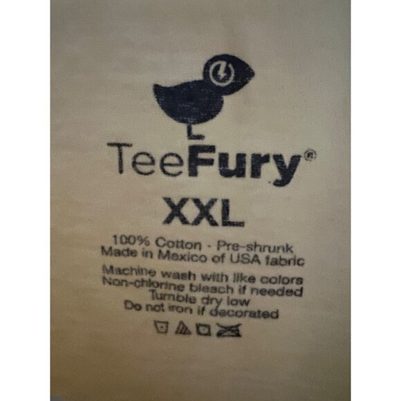 TeeFury Womens Yellow Graphic T-Shirt 2XL Stretch Cotton Movie The interview New - Picture 3 of 3